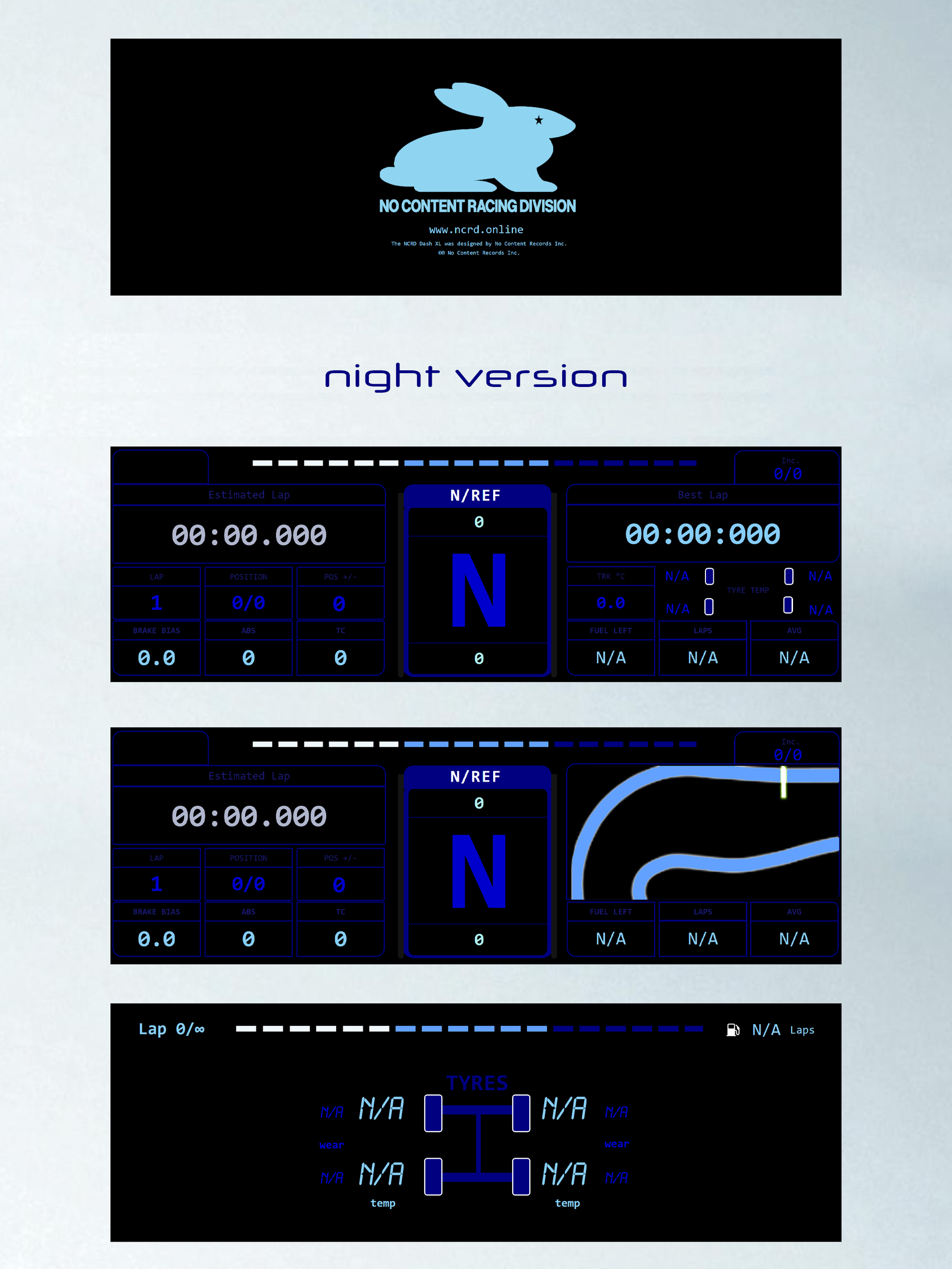 widescreen blue dash simhub