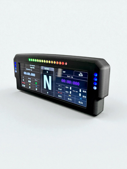 Digital display device on a white background vocore touchscreen for sim racing