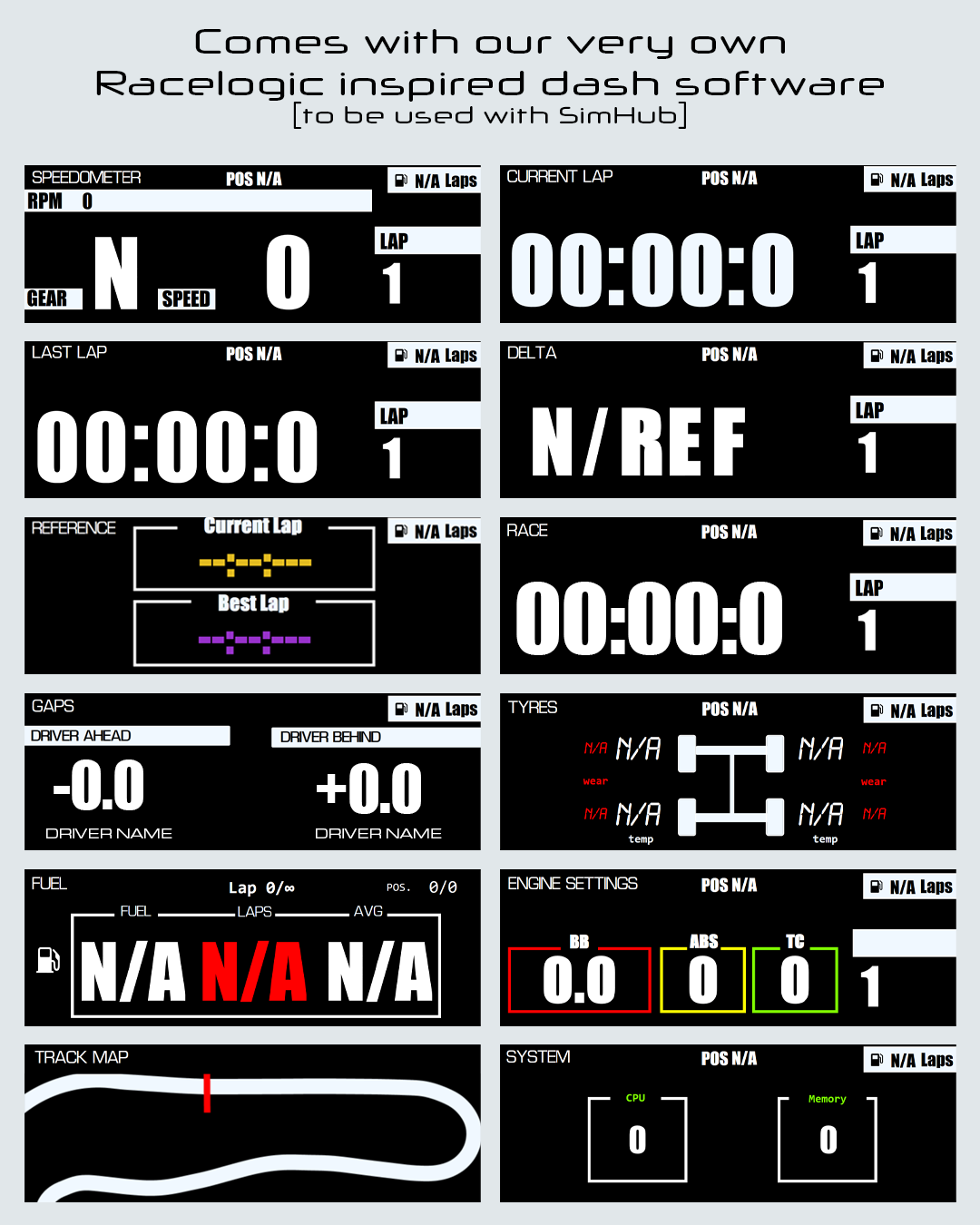 4" Lap Timer with Touchscreen