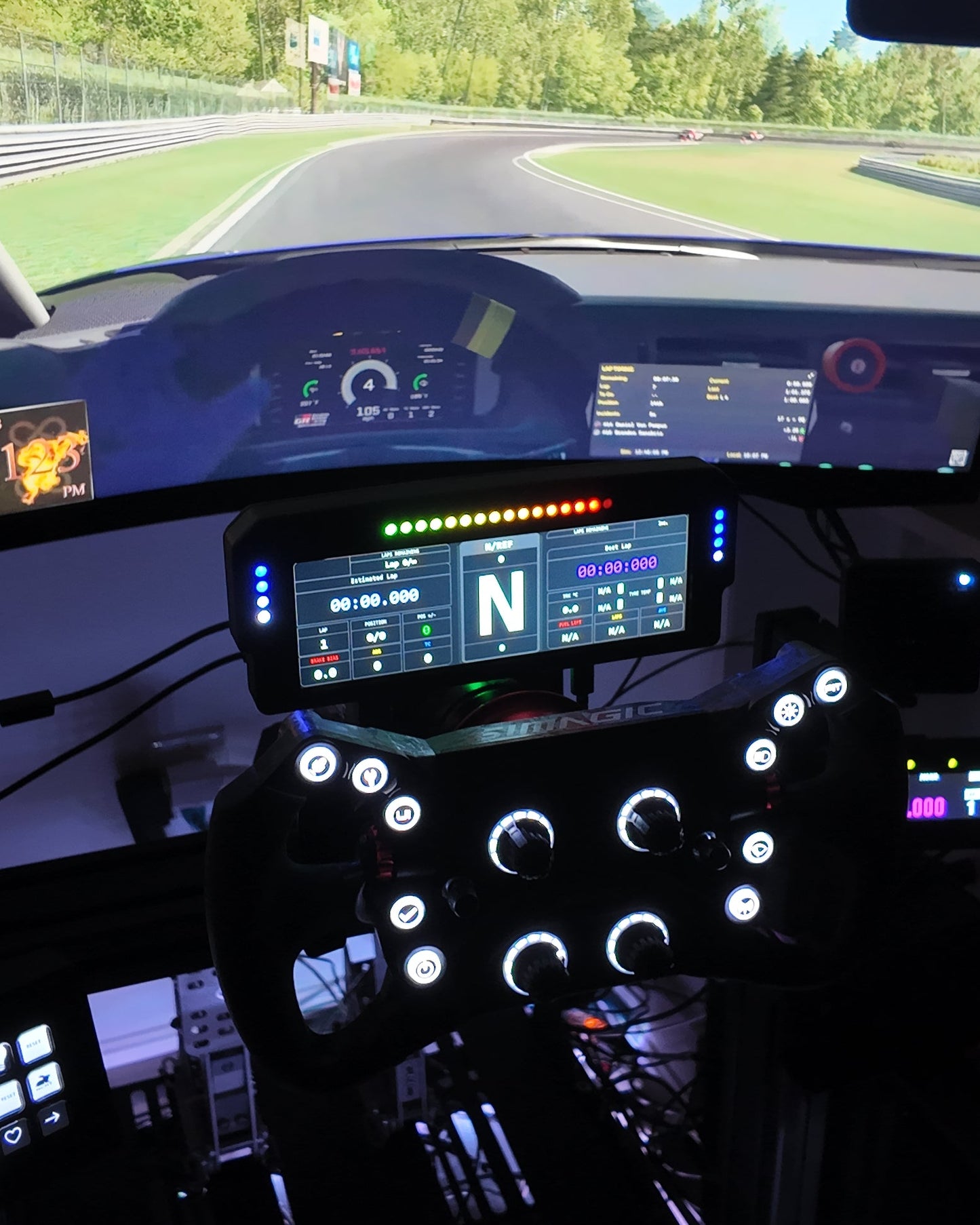 sim racing widescreen ddu, 7.8 vocore, touchscreen